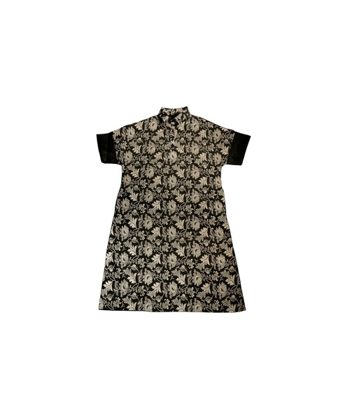 antiqua（アンティカ） ワンピース ジャガード切替ロングワンピース