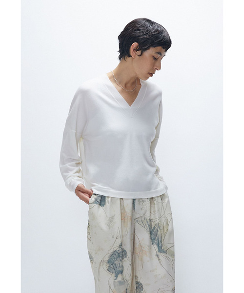 1er Arrondissement ニット セーター スーパーファインVネックプル