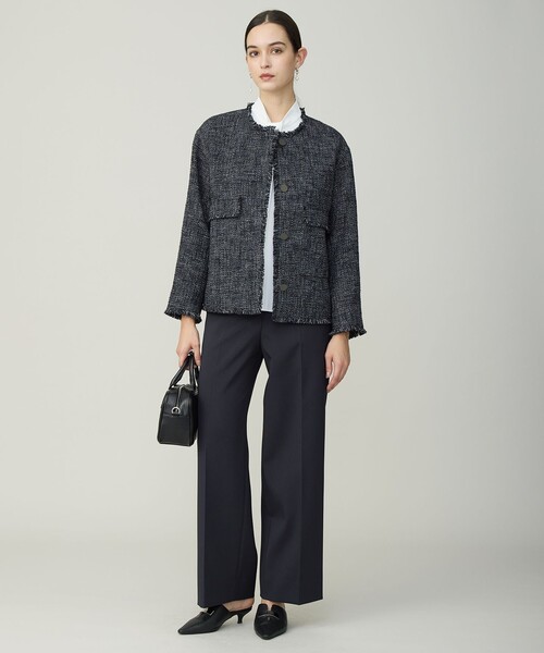 WAO【美品】 ICB タイブラウス ICB（アイシービー） ブラウス シャツ モノグラムプリントスムース