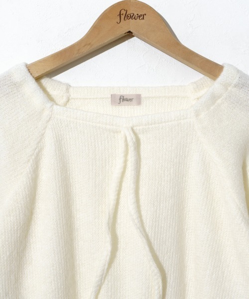 「flower」 長袖ニット FREE グレー レディース_画像6