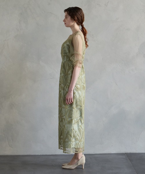 AIMER（エメ） ドレス 「WEB限定」タックスリーブリーフレースタイト