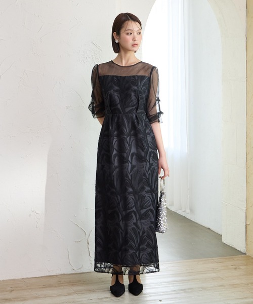 AIMER（エメ） ドレス 「WEB限定」タックスリーブリーフレースタイト