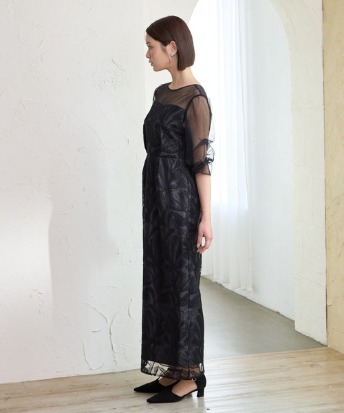 AIMER（エメ） ドレス 「WEB限定」タックスリーブリーフレースタイト