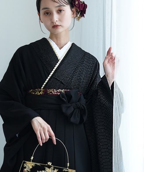 utatane 着物 袴セット 半身 月霞パイソン レディース : ZOZOTOWN