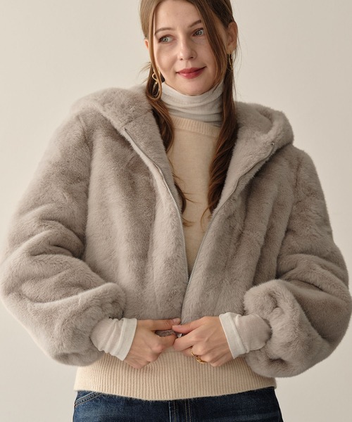 販売中ZAKKA-BOXザッカボックスふわふわファーコートエコファーコート