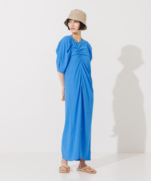 「NOMINE」 7分袖ワンピース フリー ダークオレンジ レディース_画像2