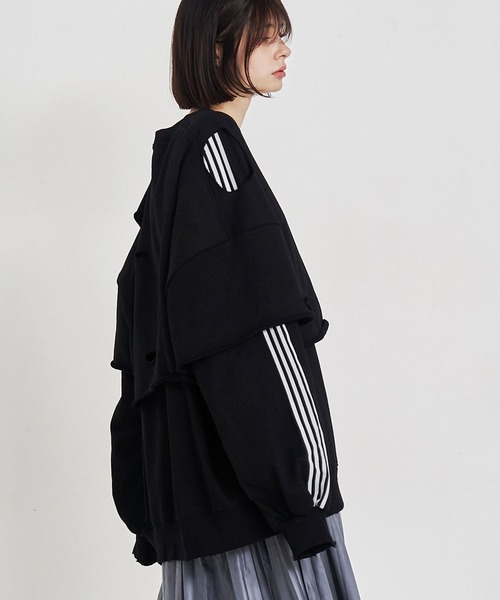 SeeSew トレーナー スウェット 「UNISEX」LAYERD DAMAGE SWEAT