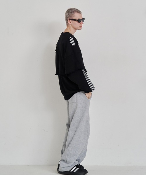 SeeSew トレーナー スウェット 「UNISEX」LAYERD DAMAGE SWEAT