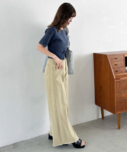 「archives」 半袖ニット MEDIUM ブラック レディース_画像2