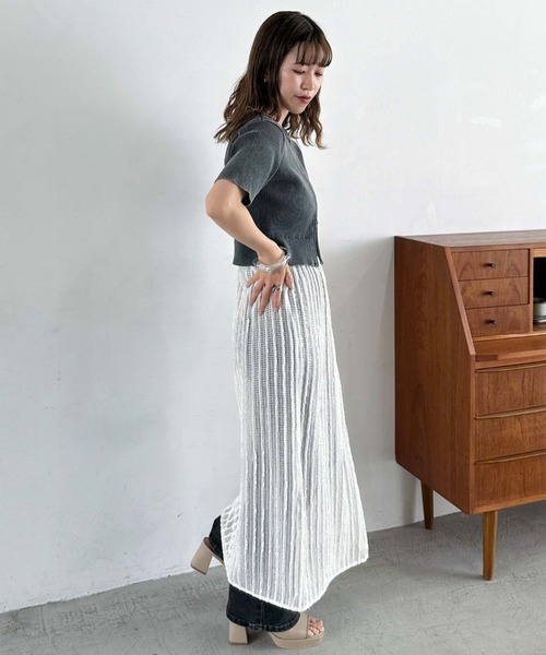 「archives」 半袖ニット MEDIUM ブラック レディース_画像7