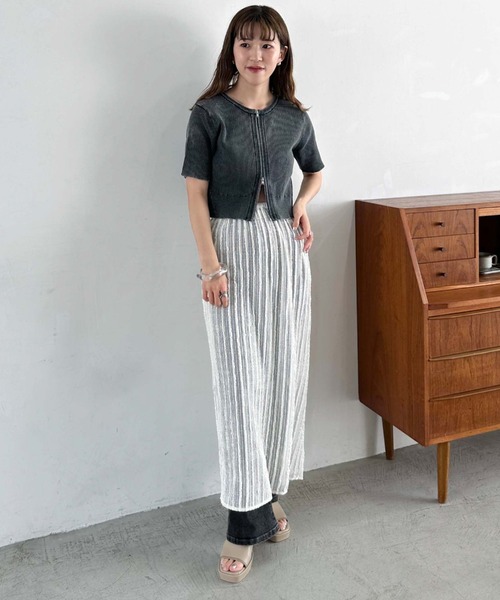 「archives」 半袖ニット MEDIUM ブラック レディース_画像8