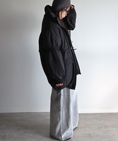 ダウンコート ダウンジャケット ドロストデザインスタンドコート