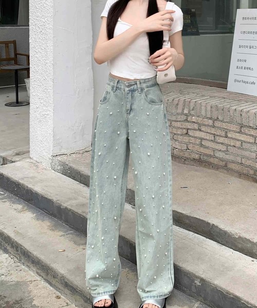 「TONE SELECT GOODS」 デニムパンツ LARGE ブルー レディース_画像3