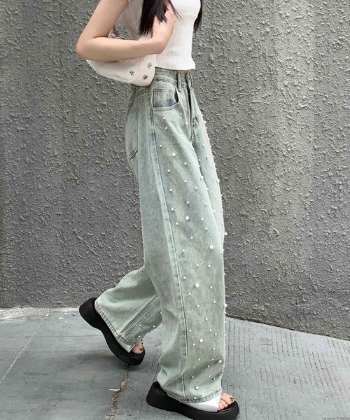 「TONE SELECT GOODS」 デニムパンツ LARGE ブルー レディース_画像4