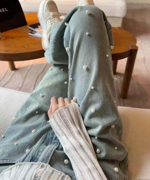 「TONE SELECT GOODS」 デニムパンツ LARGE ブルー レディース_画像6