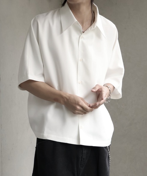 ホワイト 半袖シャツ estroso welise（ウェライズ） シャツ 半袖 「welise/ウェライズ」-クール