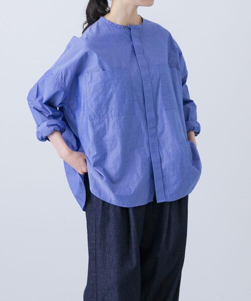 新品　かぐれ　2025　コットンダブルポケットワイドシャツ　トップス　秋冬　長袖 カグレ かぐれ コットンダブルポケットワイドシャツ （オフホワイト