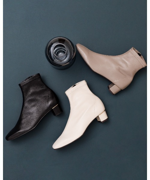 卑弥呼 HIMIKO グレー サイドゴアブーツ レザー レディース 防水加工 M