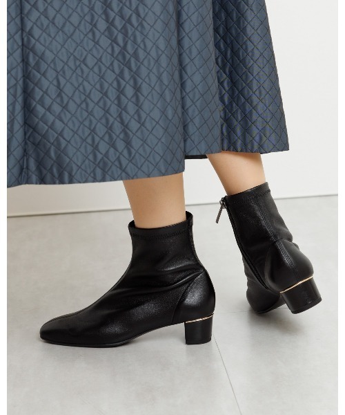 卑弥呼（HIMIKO） ショートブーツ 23.5cm グレー レディース