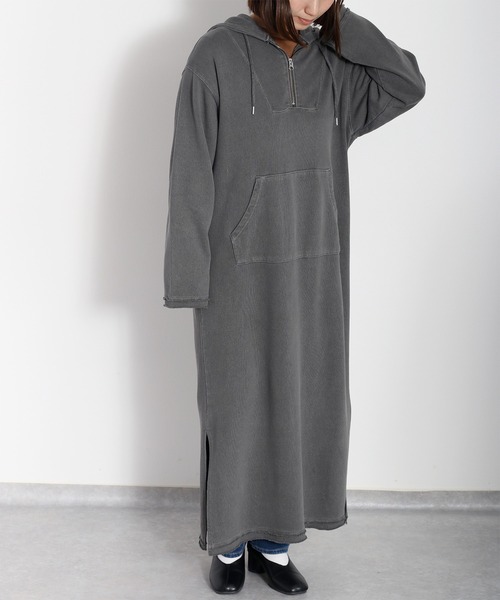 「cepo」 長袖ワンピース M チャコール レディース_画像2