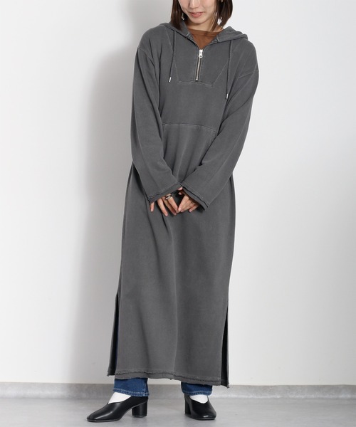 「cepo」 長袖ワンピース M チャコール レディース_画像3