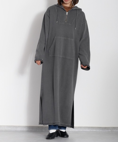 「cepo」 長袖ワンピース M チャコール レディース_画像7