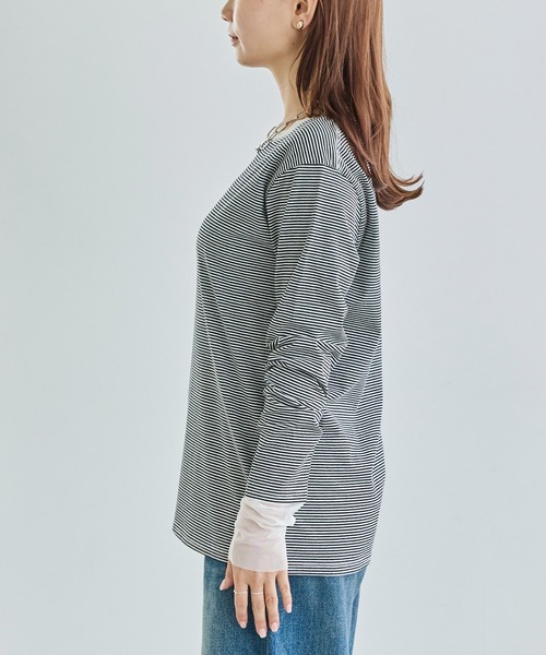 「LAVEANGE」 長袖カットソー 5L ブラック レディース_画像3