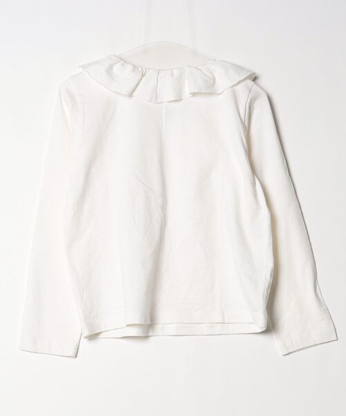 「mizuiroind」 フリル長袖カットソー - ホワイト レディース_画像2