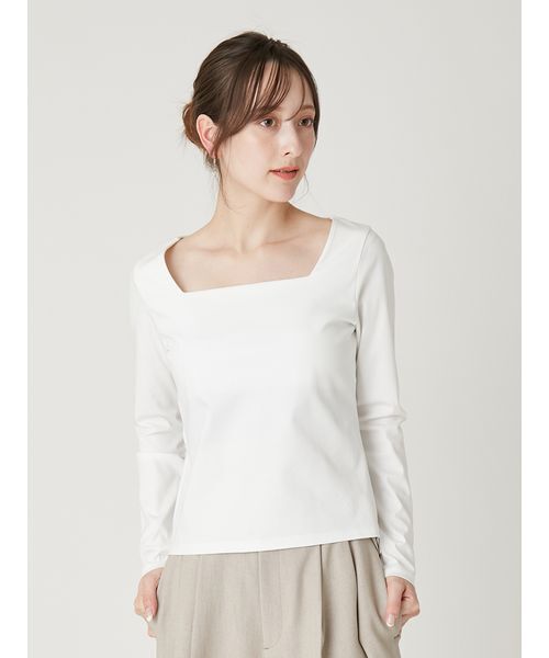 FRAY I.D（フレイ・アイディー） tシャツ スクエアネックTシャツ／接触