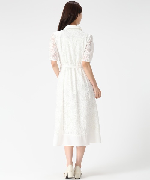 新品✨ミッシュマッシュ ロング ワンピース レース 7分袖 白 ホワイト MISCH MASCH（ミッシュマッシュ） ワンピース 2026春夏新作 開襟レース