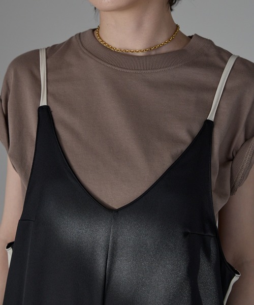 「each」 「Deux Amour」オーバーオール FREE グレイッシュベージュ レディース_画像3