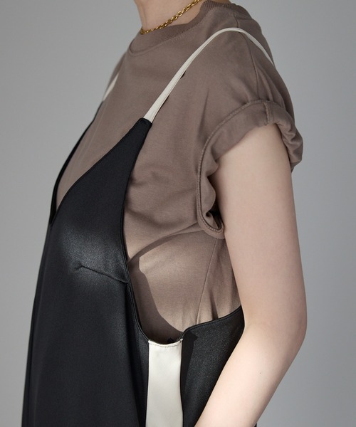 「each」 「Deux Amour」オーバーオール FREE グレイッシュベージュ レディース_画像4