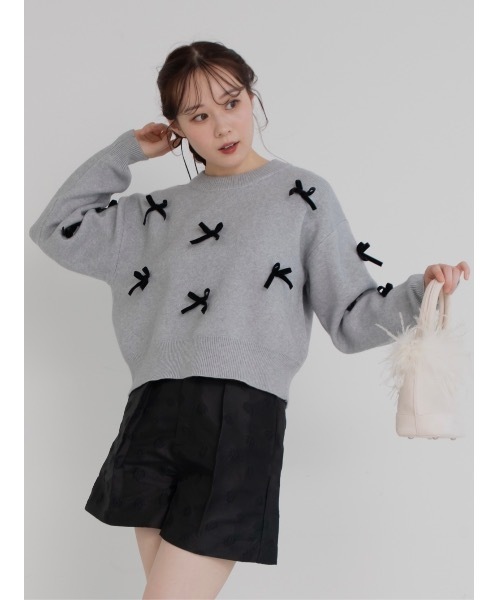 「JUMELLE」 長袖ニット MEDIUM グレー レディース_画像7