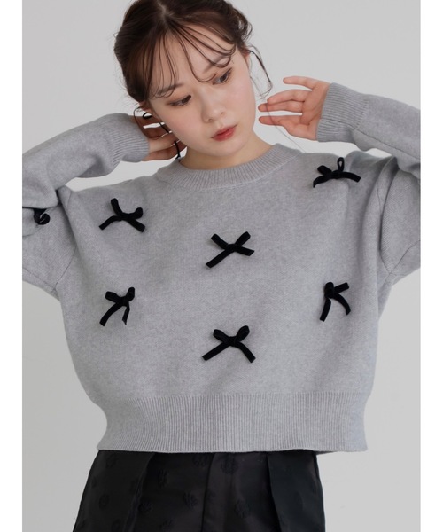 「JUMELLE」 長袖ニット MEDIUM グレー レディース_画像9