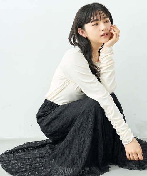mil（ミル） ロング スカート ストレッチレース マーメイドスカート