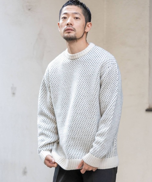 「URBAN RESEARCH ROSSO MEN」 長袖ニット LARGE ブラック メンズ_画像2