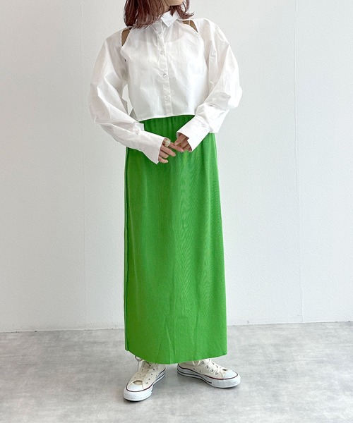 「w closet」 長袖シャツ FREE ブルー レディース_画像2