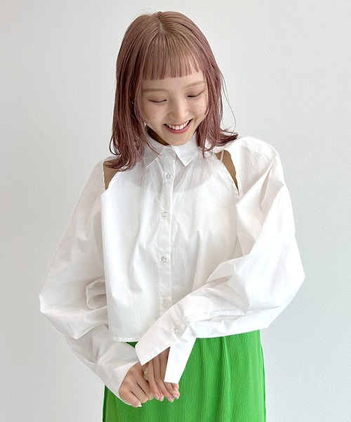 「w closet」 長袖シャツ FREE ブルー レディース_画像3