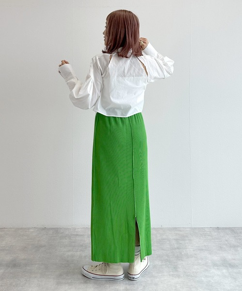 「w closet」 長袖シャツ FREE ブルー レディース_画像4