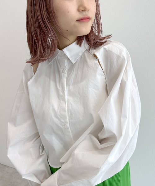 「w closet」 長袖シャツ FREE ブルー レディース_画像5