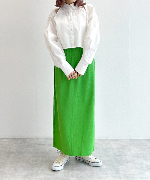 「w closet」 長袖シャツ FREE ブルー レディース_画像7