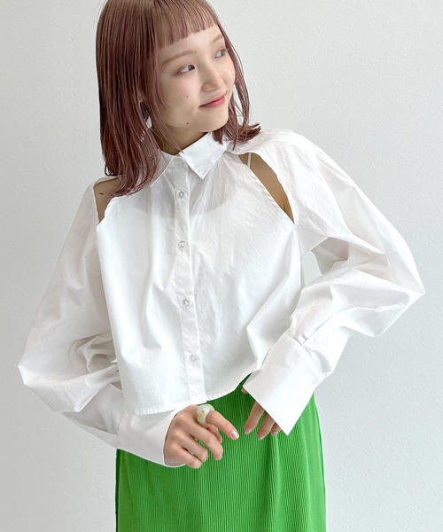 「w closet」 長袖シャツ FREE ブルー レディース_画像8