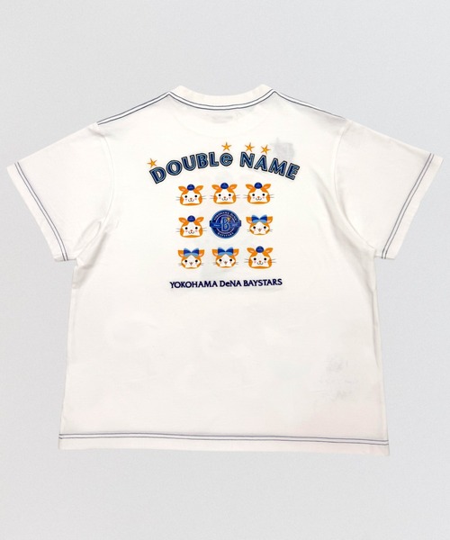 希少！限定！M！ホワイト！デプス×バスブリゲード ダブルネーム ロゴ Tシャツ DOUBLE NAME（ダブルネーム） tシャツ 「横浜DeNAベイスターズ」 USED