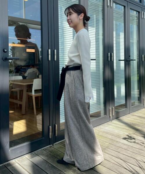 「couture brooch」 長袖ニット 38 ベージュ レディース_画像9