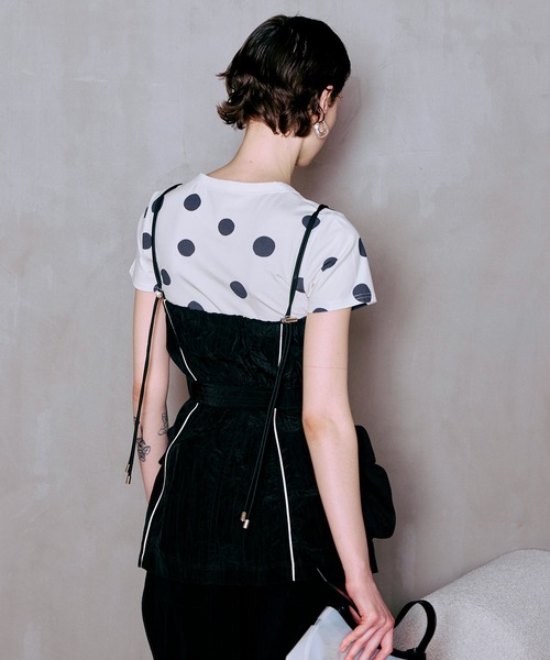 【美品】MAISON SPECIAL 黒 キャミ チュニック MAISON SPECIAL（メゾンスペシャル） ブラウス シャツ 「PRE-ORDER