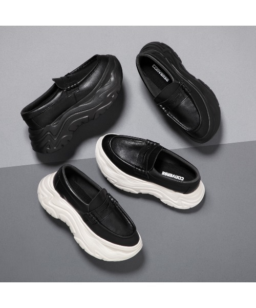 ALL STAR 「CONVERSE STAR」 ローファー 5 ブラック×ブラック メンズ