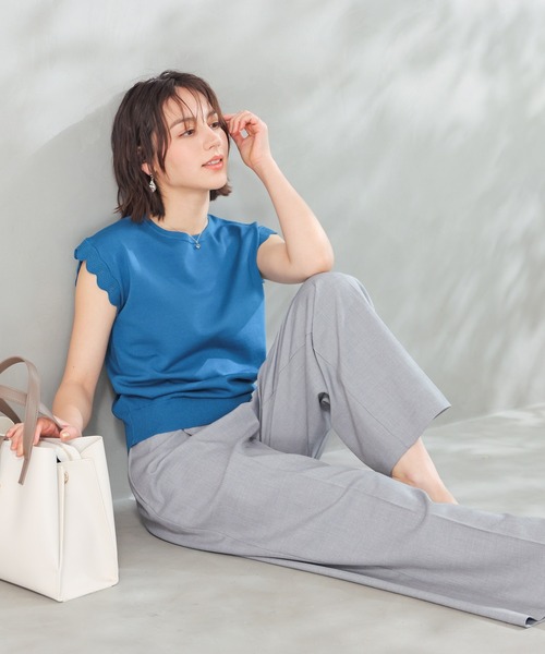 GLACIER lusso（グラシアルッソ） スラックス パンツ 「美冷・接触冷感