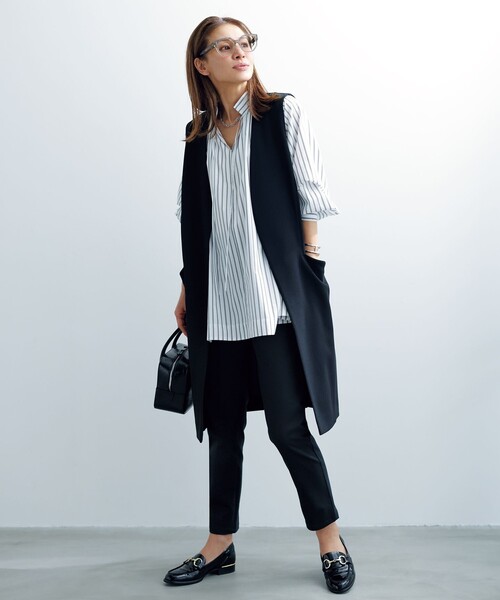 「UNFILO」 長袖シャツ MEDIUM ネイビー レディース_画像2
