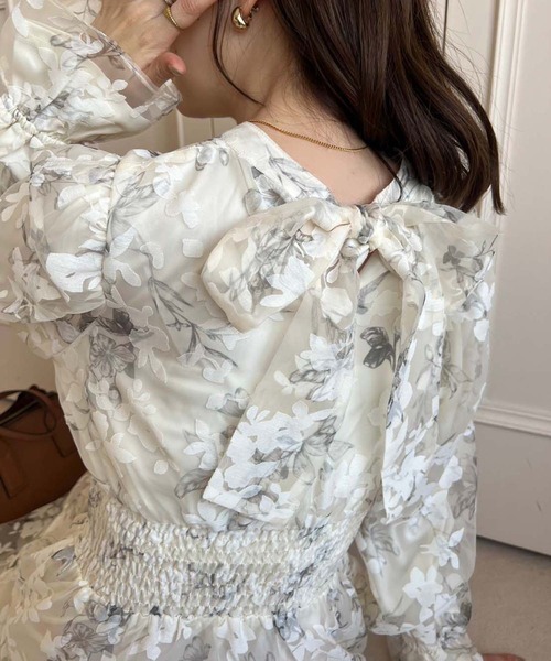 「one after another NICE CLAUP」 長袖ワンピース FREE アイボリー レディース_画像6