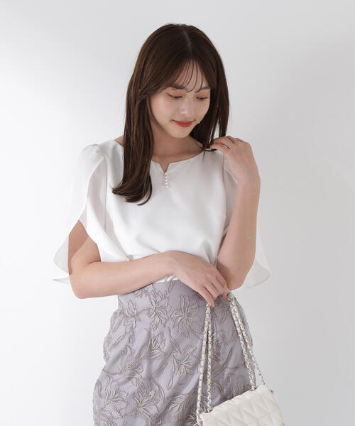 「PROPORTION BODY DRESSING」 半袖ブラウス SMALL ホワイト系その他 レディース_画像4